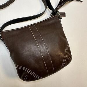 Coach Brown Leather Crossbody Shoulder Bag